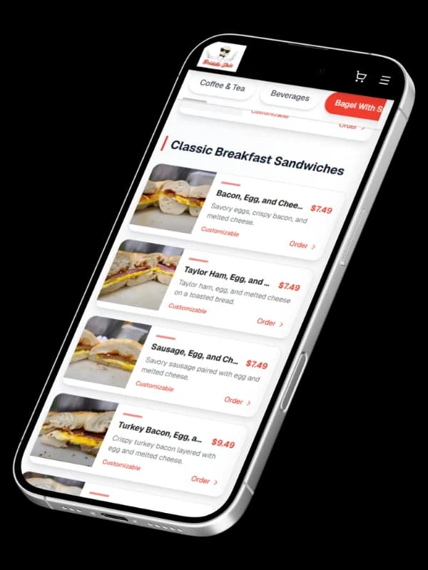 Talos restaurant ordering platform on desktop